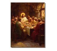 Peinture par Numéros Adulte La CèNe, Débutants DIY Kit Peinture Numero Christianisme Abstrait Artisanat pour Loisirs CréAtifs d'art avec Pinceaux Acryliques Décoration Maison Cadeau 100x135cm KSWWK811