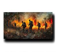 Peinture par Numéros Adulte-Les Pompiers Adulte Peinture Numero Facile Débutants 50X100cm, Arbre Loisirs CréAtifs Adultes Numero D'Art, Kit Peinture Adulte pour Décoration Murale et Cadeau Homme 4-0-1