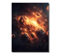 Peinture par Numéros Adulte Paysage, Débutants DIY Kit Peinture Numero avec Cadre MéTéOrite, Loisirs CréAtifs d'art, avec 3 Pinceaux e Acryliques, Décoration Maison Cadeau 50 x 70 cm ZBSDK601