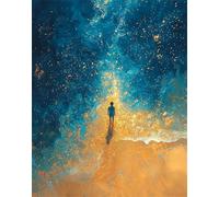 Peinture par Numéros Adulte Paysage, DIY Activité Manuelle Adulte, Toile 20x30cm, Kits de Peinture au Numéro avec Peintures et Pinceaux, Numero d'art pour Décor D'intérieur, Plage, Sans Cadre x-z790