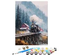 Peinture par Numéros Adulte Paysage Former, Débutants DIY Kit Peinture Numero, Adultes Artisanat pour Loisirs CréAtifs d'art, avec Pinceaux Acryliques, Décoration Maison Cadeau 100x135cm BJHWK180