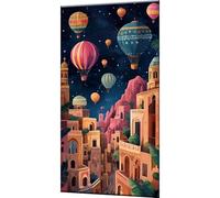 Peinture par Numéros Adulte Paysage Loisirs Créatifs Adultes Montgolfière, DIY Peinture Acrylique pour Adultes Débutants Facile sur Toile 30x60cm avec Peintures et Pinceaux, Decoration Maison w0-1187