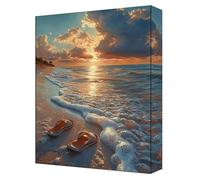 Peinture par Numéros Adulte Plage 5D Peinture Numero Enfant Toile 60x80cm avec Acryliques et Pinceaux, Activite Manuelle Adulte Kit, Loisirs Créatifs DIY Décoration Maison paysage (Sans Cadre) G-218