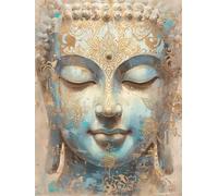 Peinture par Numéros Adulte statue de Bouddha,Zen Peinture Numero Enfant,Bricolage Peinture Numero Loisirs Créatifs,Acryliques Paintings avec Peintures et Pinceaux,Decoration Chambre 40x50cm LY-11510