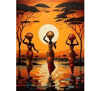 Peinture par Numéros Adultes DIY, Afrika Peinture par Numéros Frau Peinture Numero Petite 40x50cm, Loisirs Créatifs Adultes Paint by Numbers, Livrée avec Peinture et Pinceau, Decoration Chambre Home