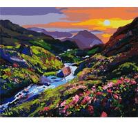 Peinture par numéros - Aurore dans les montagnes 40x50cm