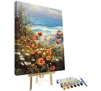 Peinture par numéros avec cadre et pinceaux DIY 40x50 cm Paysage naturel