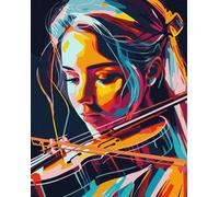 Peinture par numéros avec cadre Images à peindre - Violoniste 40x50 cm