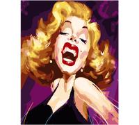 Peinture par numéros avec cadre Peinture - Marilyn Monroe 40 x 50 cm