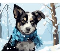 Peinture par numéros Chien en foulard 40x50 cm