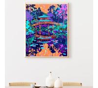 Peinture par Numéros DIY Kit 30 x 40 cm pour Adultes Enfants -sans Pavillon architecture DIY Peinture à l'huile par Numéros sur Toile Artisanat avec Pinceaux Paint Acryliques Décoration PjY2106 E-8