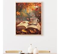 Peinture par Numéros DIY Kit 40x50 cm pour Adultes Enfants -sans Feuilles livre DIY Peinture à l'huile par Numéros sur Toile Artisanat avec Pinceaux Paint Acryliques Décoration Cadeau PjY3150 A-7