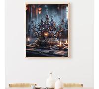 Peinture par Numéros DIY Kit 40x50 cm pour Adultes Enfants -sans Instrument abstrait DIY Peinture à l'huile par Numéros sur Toile Artisanat avec Pinceaux Paint Acryliques Décoration Cadeau PjY2906 N-Q