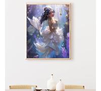 Peinture par Numéros DIY Kit 90 x 120 cm pour Adultes Enfants -sans Fleur femme DIY Peinture à l'huile par Numéros sur Toile Artisanat avec Pinceaux Paint Acryliques Décoration Cadeau PjY3232 9-6