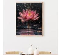 Peinture par Numéros DIY Kit 90x120cm pour Adultes Enfants -sans Fleur fleurs DIY Peinture à l'huile par Numéros sur Toile Artisanat avec Pinceaux Paint Acryliques Décoration Cadeau PjY3666 8-F