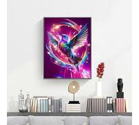 Peinture par Numéros DIY Kit pour Adultes Enfants Animal Oiseau DIY Peinture à l'huile par Numéros sur Toile Artisanat avec Pinceaux Painting Acryliques Décoration Cadeau (90x120cm) PjY512 U-I