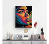 Peinture par Numéros DIY Kit pour Adultes Enfants Femme Abstrait DIY Peinture à l'huile par Numéros sur Toile Artisanat avec Pinceaux Painting Acryliques Décoration Cadeau 60 x 90 cm PjY5098 5-1