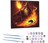 Peinture par Numéros DIY Kit60x60 cm pour Adultes Enfants -sans Cadre Le sorcier DIY Peinture à l'huile par Numéros sur Toile Artisanat avec Pinceaux Peintures Acryliques Décoration Cadeau B-849