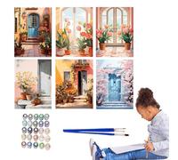 Peinture par numéros Dog - Kit de coloriage de chiot en toile avec cadre | Jeu de peinture d'animaux mignons pour garçons, filles, femmes et adultes, kit de peinture à l'huile de bricolage pour