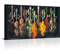 Cuisine Peinture par Numéros Grand 30x60cm, Peinture Numero Adulte Épices Painting by Numbers Bricolage kit Peinture Adulte Peint à la Main Peinture à l'huile Toile Kit pour Débutants, Sans Cadre