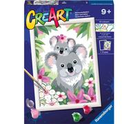 Ravensburger - Numéro d’Art Format 18x24cm - Maman Koala et Son bébé - Loisir créatif - Kit de Peinture par numéros - Activité détente et créative - Dès 7 Ans - 23936 - Version française