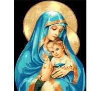 Peinture par numéros Marie et l'Enfant Jésus M991236