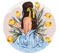 Peinture par numéros ovale Histoire des tulipes