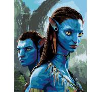 PEINTURE PAR NUMÉROS Peinture-Jake et Neytiri Avatar 40x50 cm