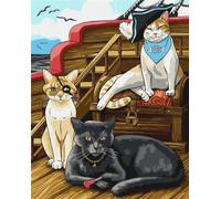 Peinture par numéros - Pirates en peluche 40x50cm