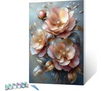 Peinture par numéros Plante Kit pour adultes et enfants Cadeau unique, Paint by Numbers Fleur Peinture par Numero Adulte 40x55 cm Loisirs CréAtifs Adultes, Décoration Intérieure Sans cadre T-3