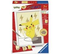 Ravensburger - CreArt Kids 13x18 cm - Numéro d'art - Pikachu - Kit de Peinture par numéros - Dès 7 Ans - 25756
