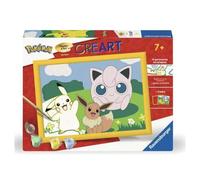 Peinture par numeros - pokemon portrait de groupe - creart - ravensburger