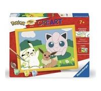 Peinture par numeros - Pokemon portrait de groupe - Creart - Ravensburger Vert G
