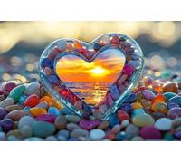 Peinture par Numéros pour Adulte - Amour de plage DIY Peinture Acrylique pour Adultes Débutants, 40x60cm Numéro d'Art Kit Peinture par Décoration Murale et Cadeaux Pour La Maison (sans Cadre) w-779