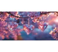 Peinture par Numéros pour Adulte Amour DIY Peinture Numero d'art Acrylique Adulte Débutants 50x100cm Verre Numéro d'Art Kit Peinture par Décoration Cadeaux Femme Pour La Maison (sans Cadre) J0L-998