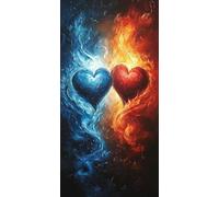 Peinture par Numéros pour Adulte Amour DIY Peinture Numero d'art Acrylique Adulte Débutants 70x140cm Abstrait Numéro d'Art Kit Peinture par Décoration Cadeaux Femme Pour La Maison (sans Cadre) J0L1346