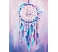 Peinture par Numéros pour Adulte attrape-rêves,Peinture Numero plume DIY Activité Manuelle,Peindre par Nombre Kits Pinceaux et Acryliques Bricolage Peintures Kits la décoration de la Maison 20x30cm