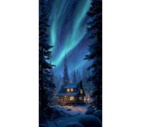 Peinture par Numéros pour Adulte Aurora DIY Peinture Numero d'art Acrylique Adulte Débutants 50x100cm Le Chalet Numéro d'Art Kit Peinture par Décoration Cadeaux Femme Maison (sans Cadre) J0L-1320