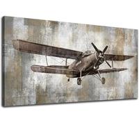 Peinture par Numéros pour Adulte Avion, Peinture Numero Rétro Activité Manuelle, Peindre par Nombre Kits avec Pinceaux et Acryliques Bricolage Peintures Kits pour la décoration de la Maison 50x100cm