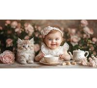 Peinture par Numéros pour Adulte Chat DIY Peinture Numero d'art Acrylique Adulte Débutants 60x120cm Bébé Numéro d'Art Kit Peinture par Décoration Cadeaux Femme Pour La Maison (sans Cadre) J0L-530