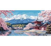 Peinture par Numéros pour Adulte, DIY Grand Peinture Acrylique pour Adultes 60x120cm, Débutants Facile sur Activité Manuelle Loisirs Créatifs Avec Peintures Decor, Rétro Bâtiment (Sans Cadre) J0L-811