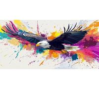 Peinture Par Numéros pour Adulte, DIY Peinture Acrylique pour Adultes Enfants Débutants Toile Painting 80X160CM Avec Peintures et 3 Pinceaux pour Decoration Chambre de la Maison, Aigle (sans Cadre)