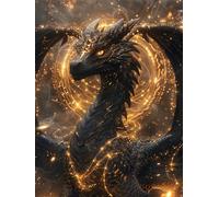 Peinture par Numéros pour Adulte Dragon - 20x30 cm Kits de Peinture au Numéro avec Acrylique, DIY Animal Kit Creatif Adulte Débutants, Décoration de Maison Cadeaux (Sans Cadre) Y-S296