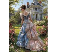 Peinture par Numéros pour Adulte Europe - 100x150 cm Kits de Peinture au Numéro avec Acrylique, DIY Princesse Kit Creatif Adulte Débutants, Décoration de Maison Cadeaux (Sans Cadre) Y-S784