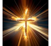 Peinture par Numéros pour Adulte Faisceau lumineux en croix chrétienne (2) DIY Peinture Acrylique pour Adultes Enfants débutants Facile sur Toile 40×50 cm avec peintures et pinceaux(sans Cadre)