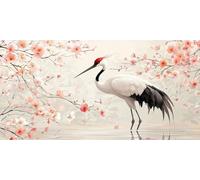 Peinture par Numéros pour Adulte Grue DIY Peinture Numero d'art Acrylique Adulte Débutants 60x120cm Fleur Numéro d'Art Kit Peinture par Décoration Cadeaux Femme Pour La Maison (sans Cadre) J0L-676