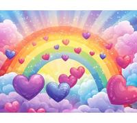 Peinture par Numéros pour Adulte, Kits de Peinture au Numéro avec Débutants Acrylique Pigmentée, DIY Amour Coloré Creatif Toile Paint by Numbers Kits, Décoration de Maison 60x80cm (Sans Cadre) E-41