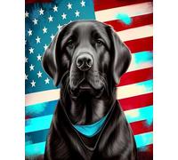 Peinture par Numéros pour Adulte,Kits de Peinture au Numéro Avec Pinceaux Peinture de Dessin de Pigment Acrylique,Vloisirs Créatifs,40x50cm,Chien Berger Allemand Labrador Bouledogue,sans cadre