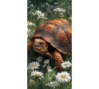 Peinture par Numéros pour Adulte La Tortue DIY Peinture Numero d'art Acrylique Adulte Débutants 60x120cm Chrysanthème Numéro d'Art Kit Peinture par Décoration Cadeaux Femme Maison (sans Cadre) J0L1040