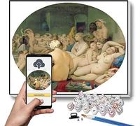 Peinture par numéros pour adulte Le bain turc par Jean Auguste Dominique Ingres Kits de peinture à l'huile par numéros